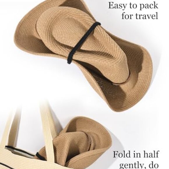 Western Cowboy Sun Hat UPF 80+ Lightweight Breathable Adjustable Wind Lanyard main image 5